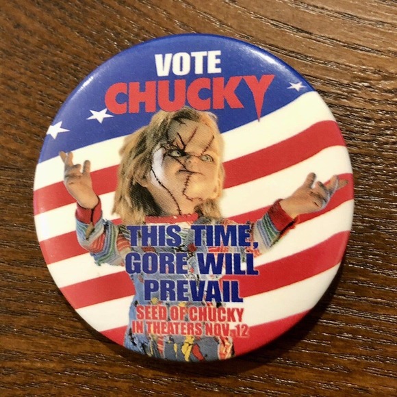 Chucky Pin Political Election Seed of Chucky Promotional Pin RARE - Picture 2 of 4